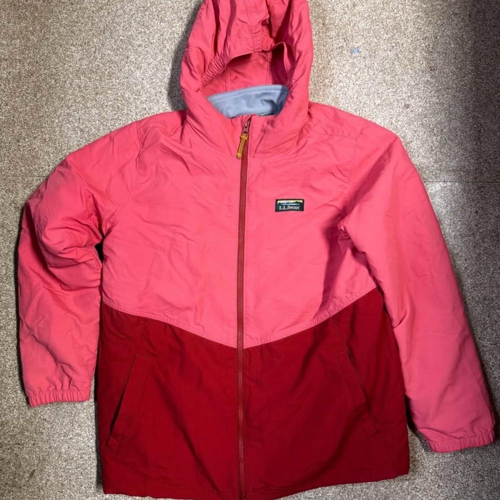 L.L. Bean Kids Raincoat in Pink and Red
